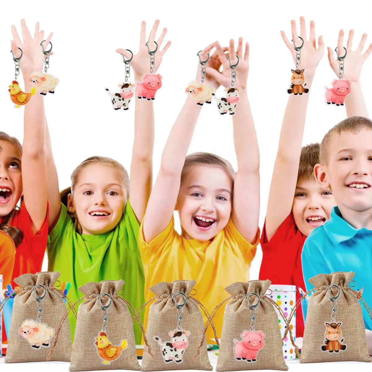 Брелки для ключей с животными из мультфильма