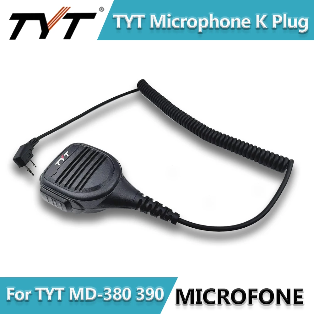 TYT PTT Микрофон K Plug для MD-UV380 MD-UV390 TH-UV8000D Baofeng UV-5R UV-82 Двустороннее радио