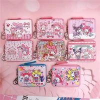 sanrio cute coin purse my melody anime kuromi cartoon beauty student key case storage bag wallet keychain pendant toy girls