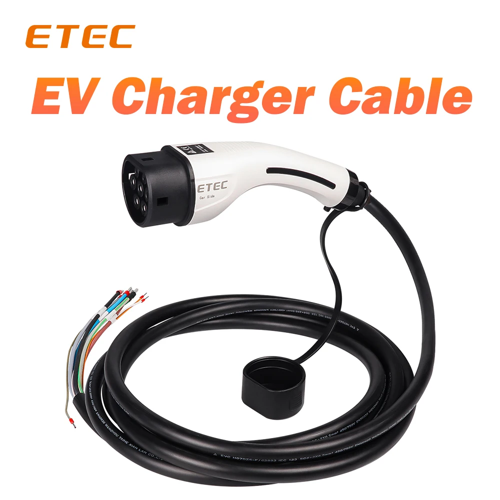

ETEC EV зарядный штекер Тип 2 кабель 16a 32A 8 кВт 11 кВт 22 кВт 1-фазная 3-фазная Автомобильная зарядная станция для электромобиля IEC62196-2 EKEP3