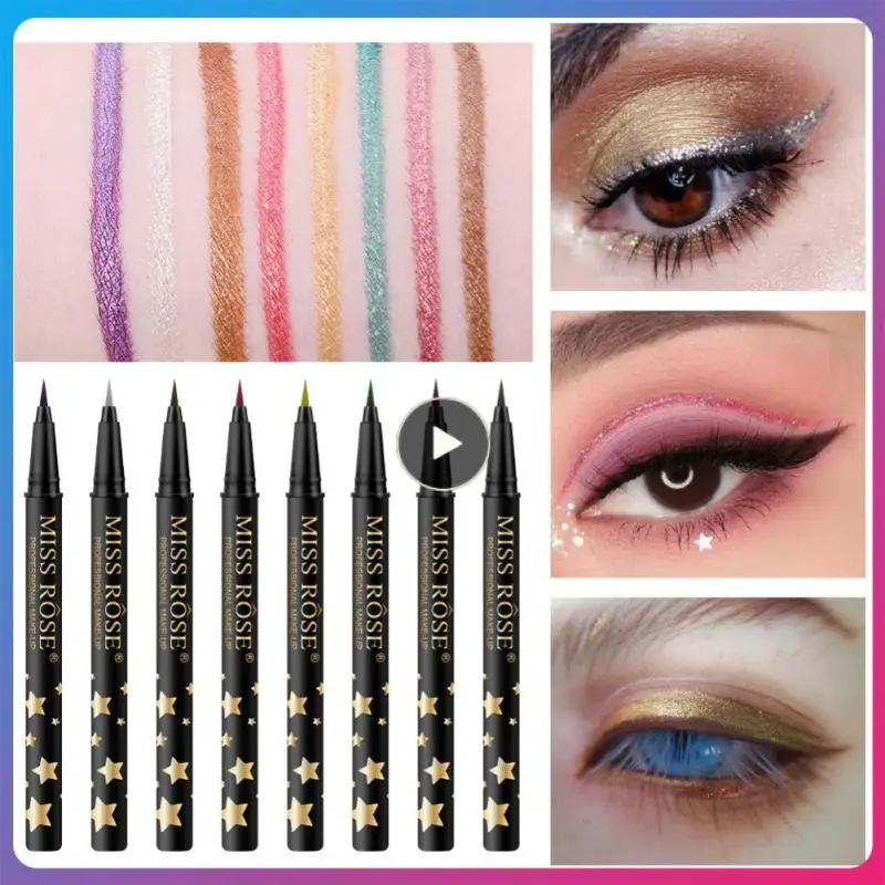 

Waterproof Eyeliner 8 Colors Soft Smooth Eye Liner Colorful Eyeliner Pencil Fast Quick Dry Liquid Eyeliner Pen Beauty Cosmetics