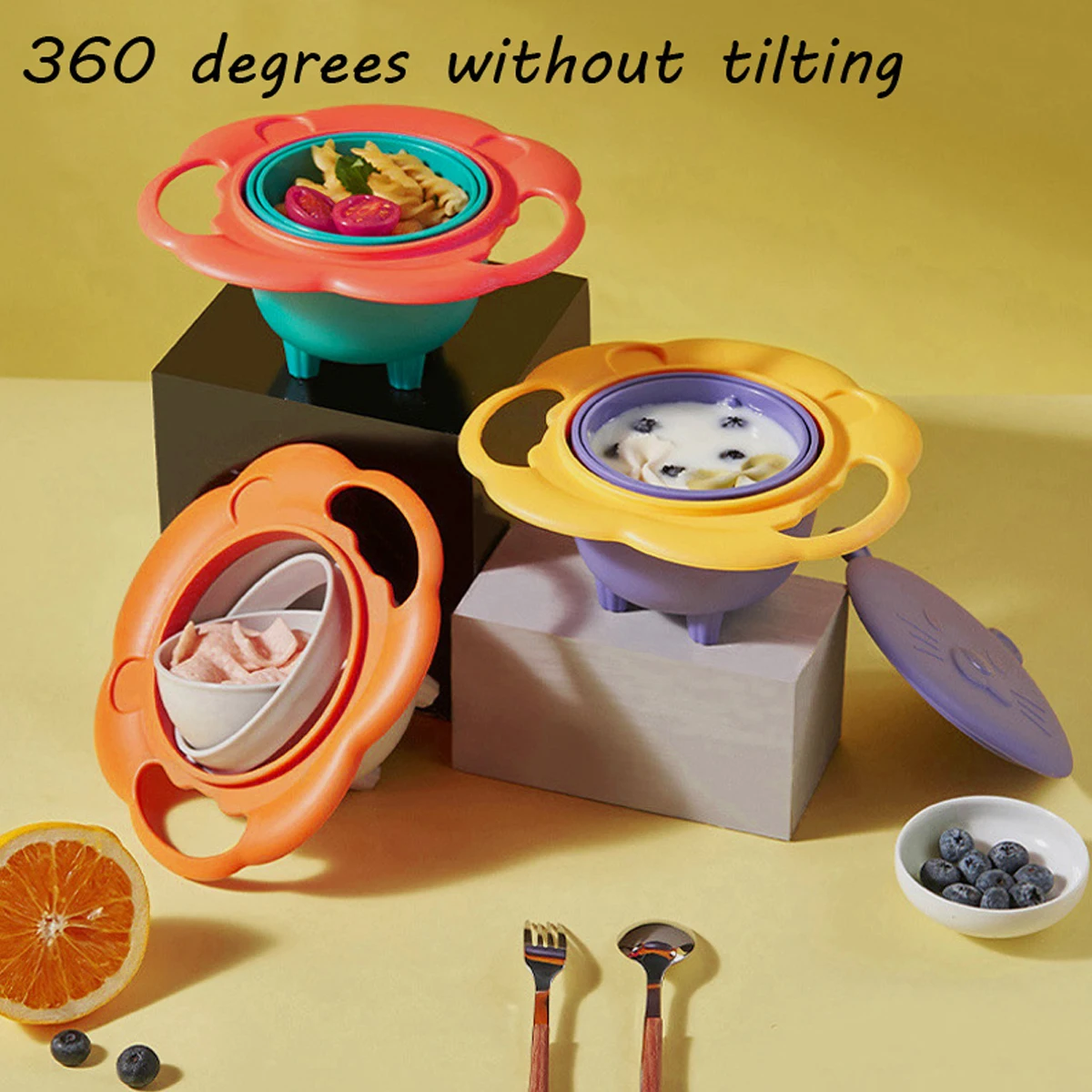 

hibobi Baby 360 Degree Rotation Magic Gyro Bowl