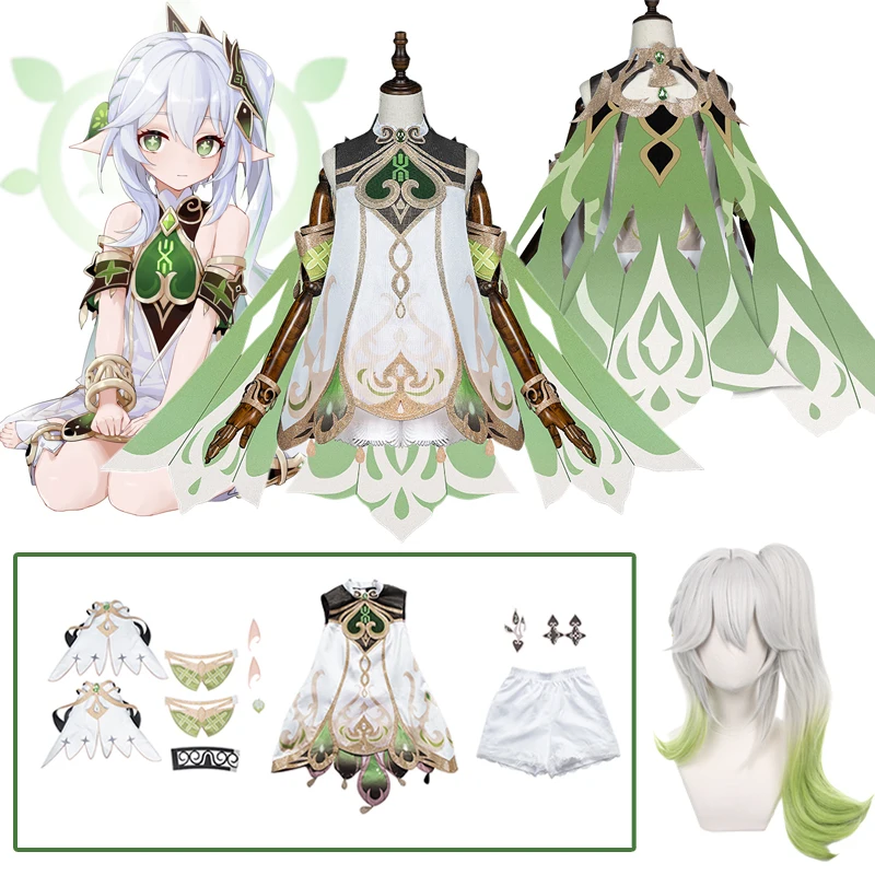

Nahida Cosplay Genshin Impact Cosplay Costume Wig Sumeru Dendro God Nahida Cosplay Full Set Include Dress Ears Party Clothes