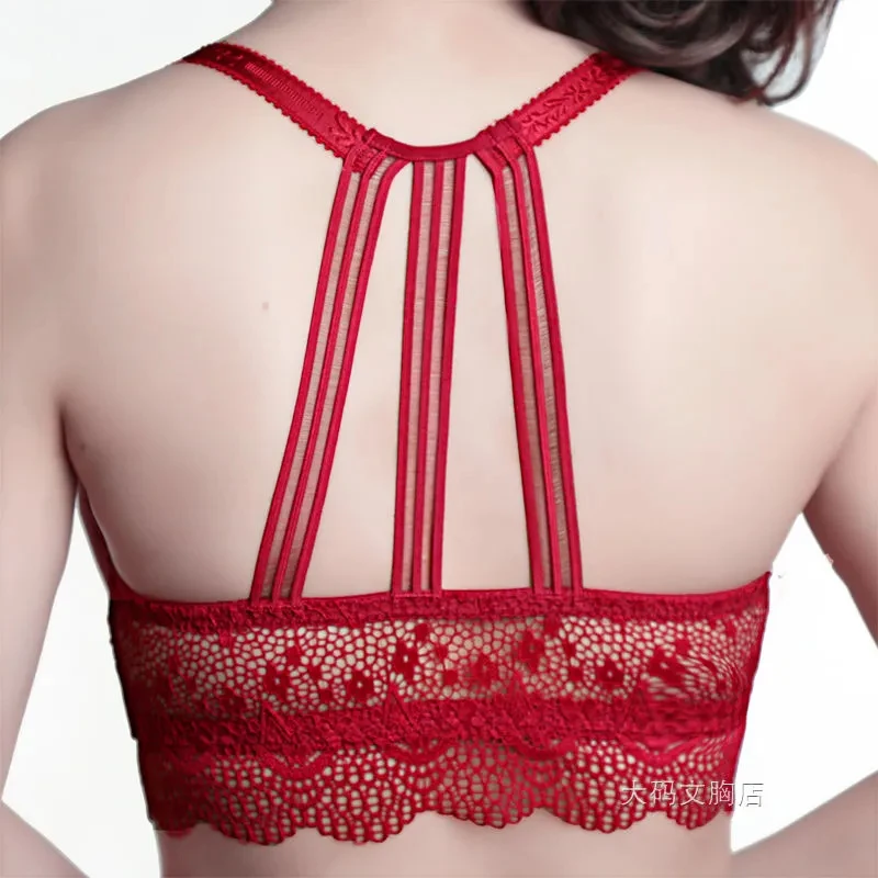 Womens Lace Front Closure Bra Lightly Padded Push Up Solid Underwire Female Lingerie 34 36 38 40 42 44 B C D Black Beige