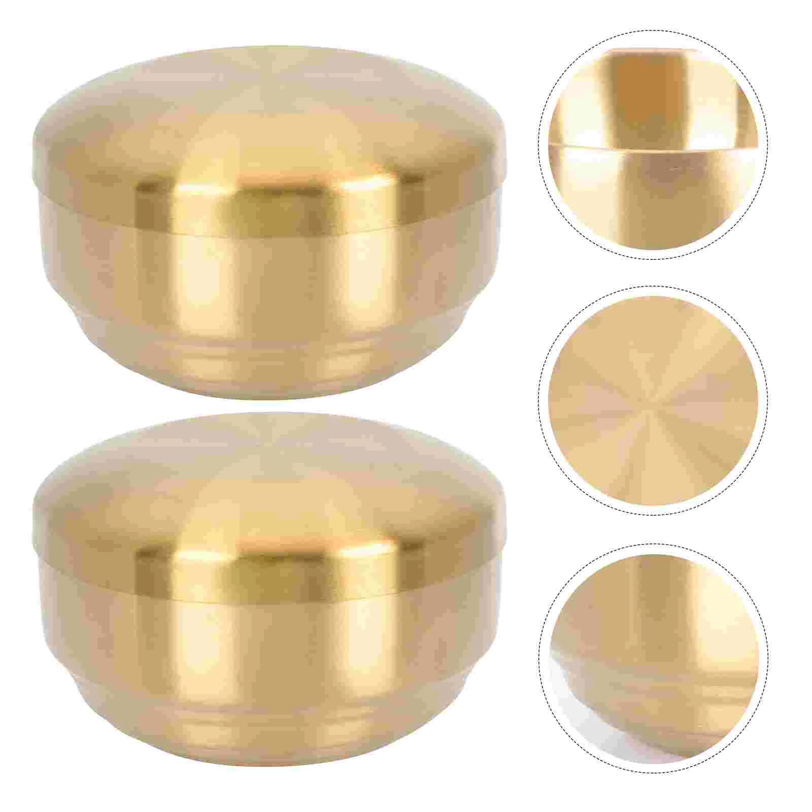 

Covered Double Layer Rice Bowl Kitchen Supply Holder Double-layer Stainless Steel Flatware