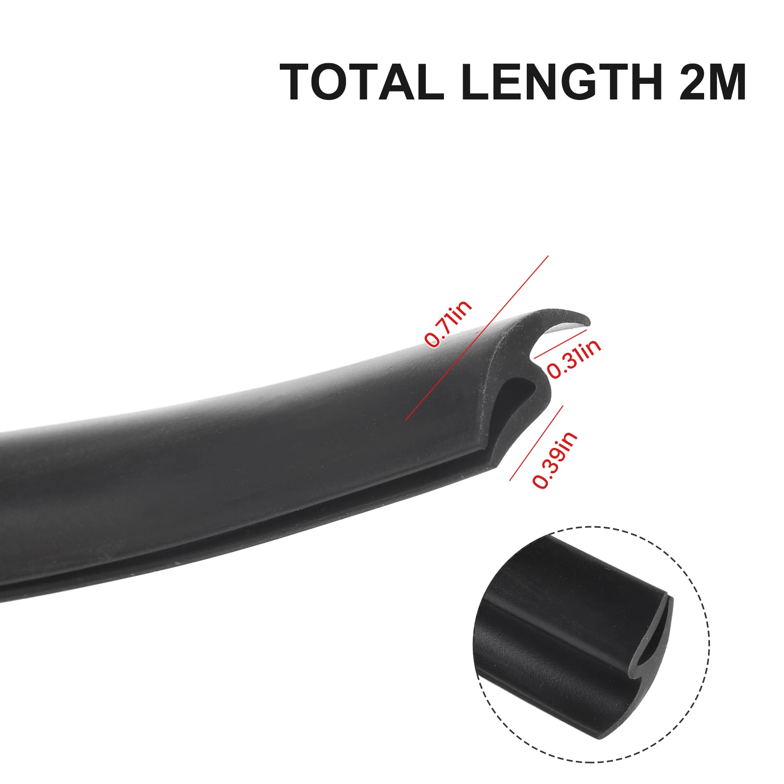 

1x 2m Durable Rubber Black Seal Strip Trim For Car Front Windshield Sunroof Weatherstrip Width 18mm Fillers Adhesives & Sealant