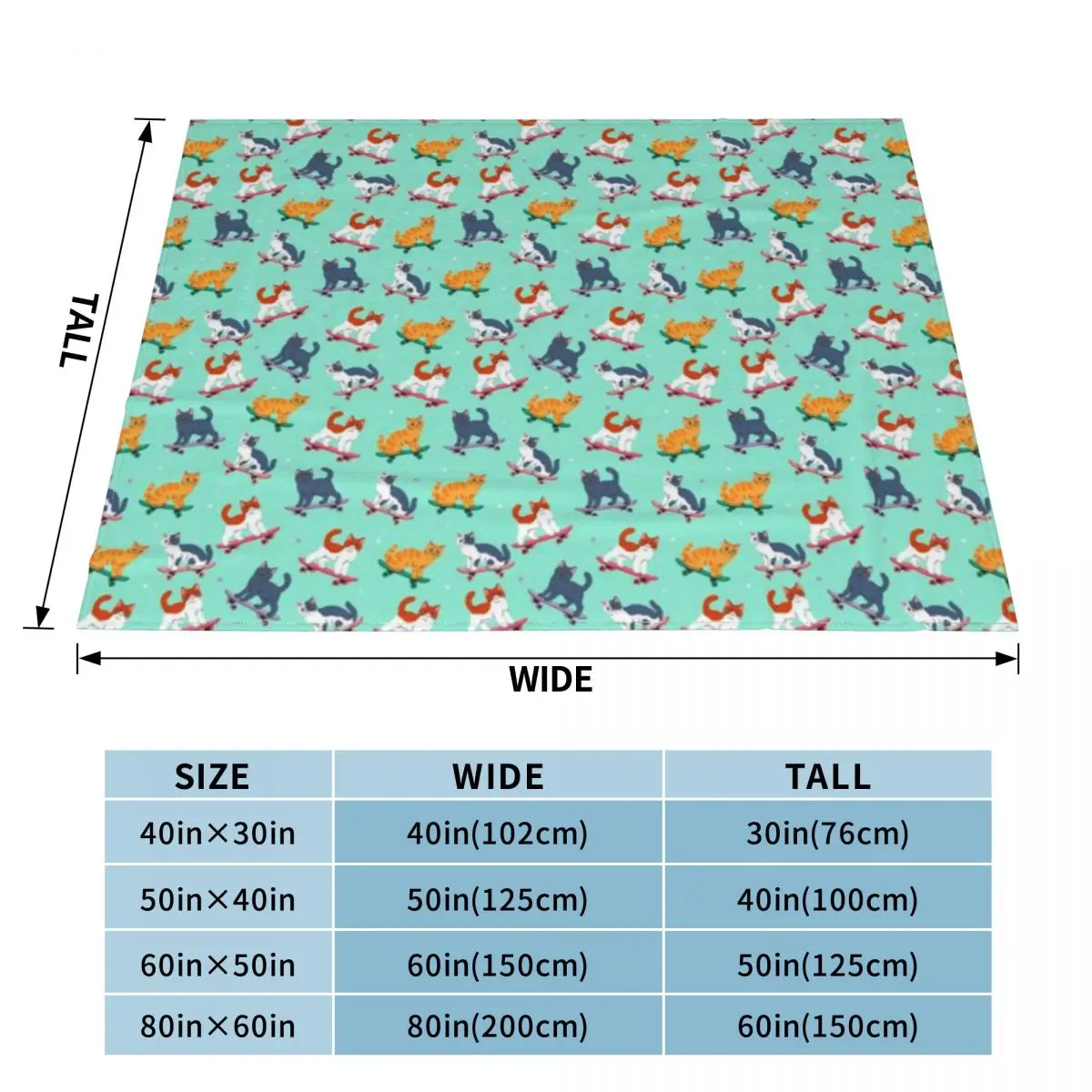 Милые кошки на скейтборде ультра-мягкое Флисовое одеяло
