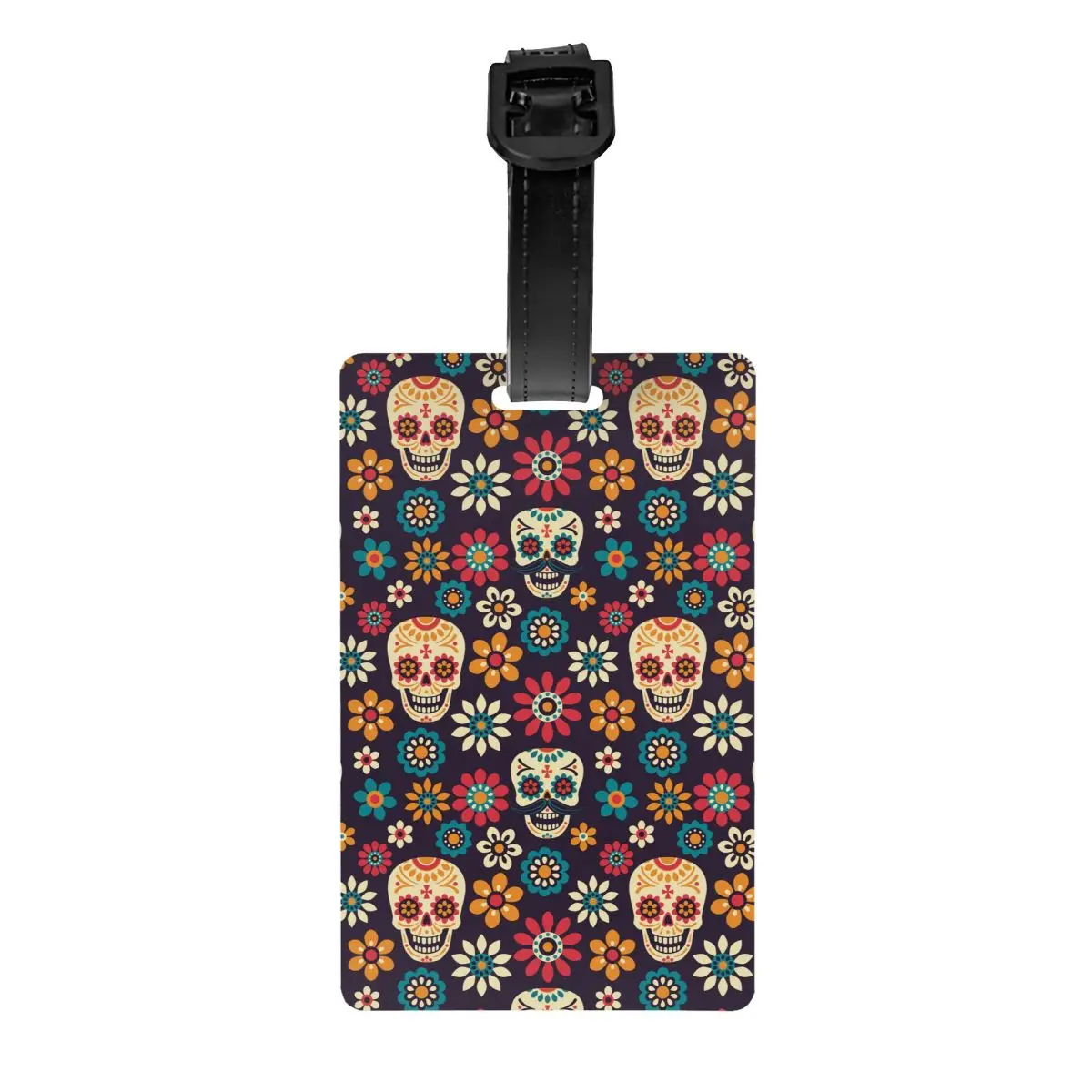 

Day Of The Dead Halloween Luggage Tags Suitcase Travel Accessories Silica Gel Sugar Skull Holder Baggage Boarding Tags Address