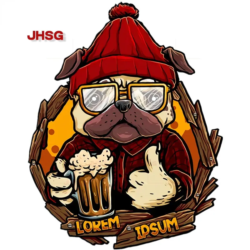 

Car Accessories Decoration Motorcycle Decoration Decal Bulldog Decoration Accessories Creative Waterproof Sunscreen PVC