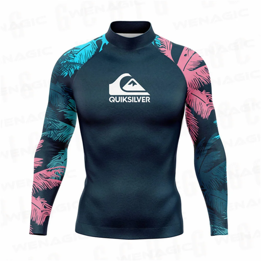 Men Summer UV Protection Tights Boy Rashguard Long Sleeve Swimsuit Rash Guard Quick Dry Surf T-Shirt Swimming Diving Suits Swim