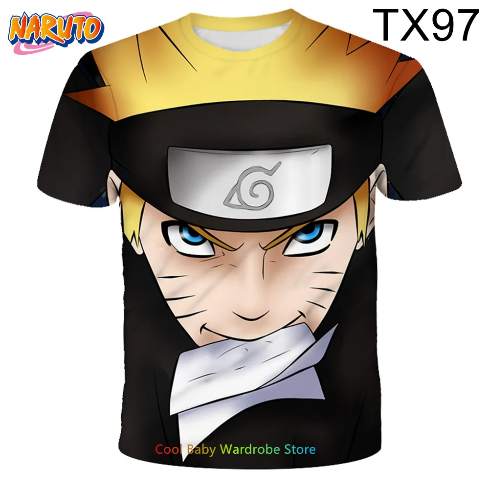 

2023 Fashion T-Shirt Cartoon Japanese Anime Summer Casual Short Sleeve Men's Naruto Kakashi Printed 3D T-Shirt
