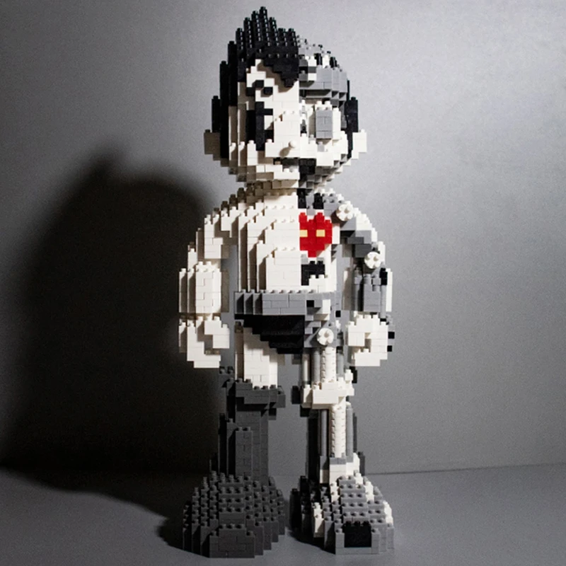 SC 9002-6 Astro Boy Mighty Atom черно-белый робот-разделитель DIY Мини Алмазные блоки кирпичи