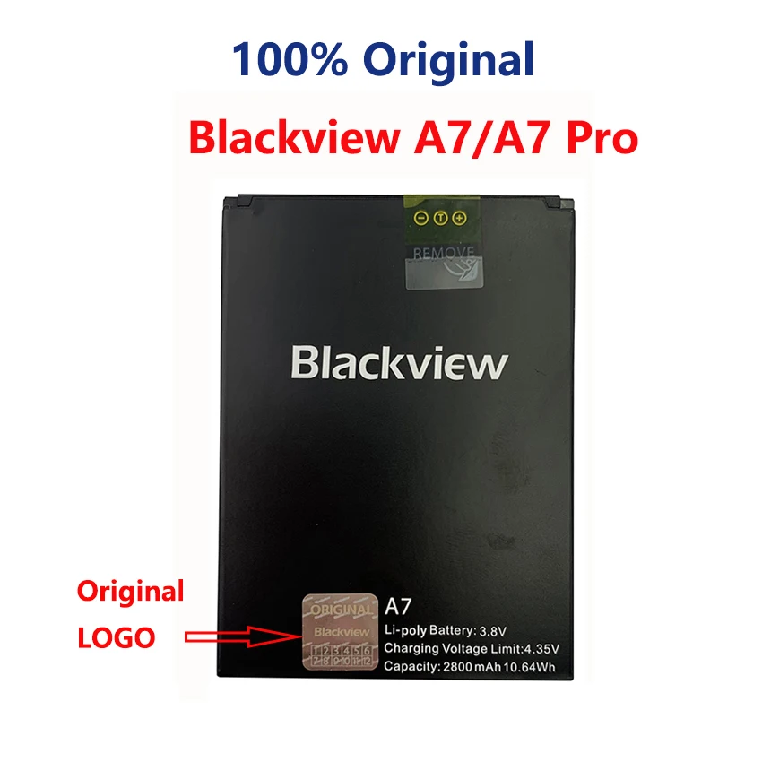 100 original for blackview a7 a5 a60 e7 e7s a8 max a20 bv4000 bv5000 bv6000 bv6000s bv7000 bv8000 bv9000 pro phone battery free global shipping