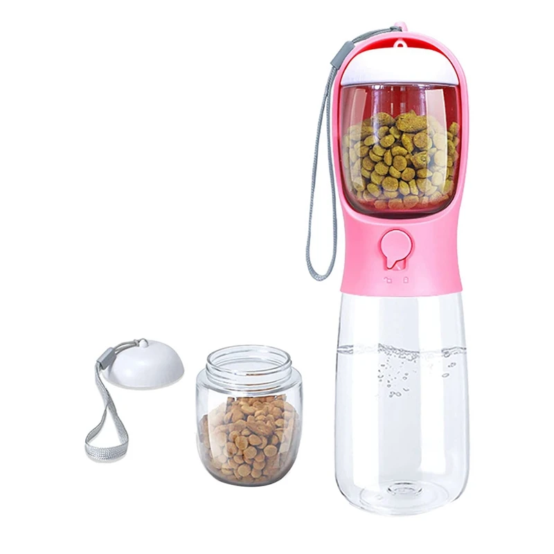 

Бутылка для воды для собак, бутылка для воды большой емкости 19 унций для собак, портативный диспенсер для прогулок с контейнером для еды