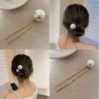 modern hairpin imitation pearl elegant antique head hair hairpin hair sticks