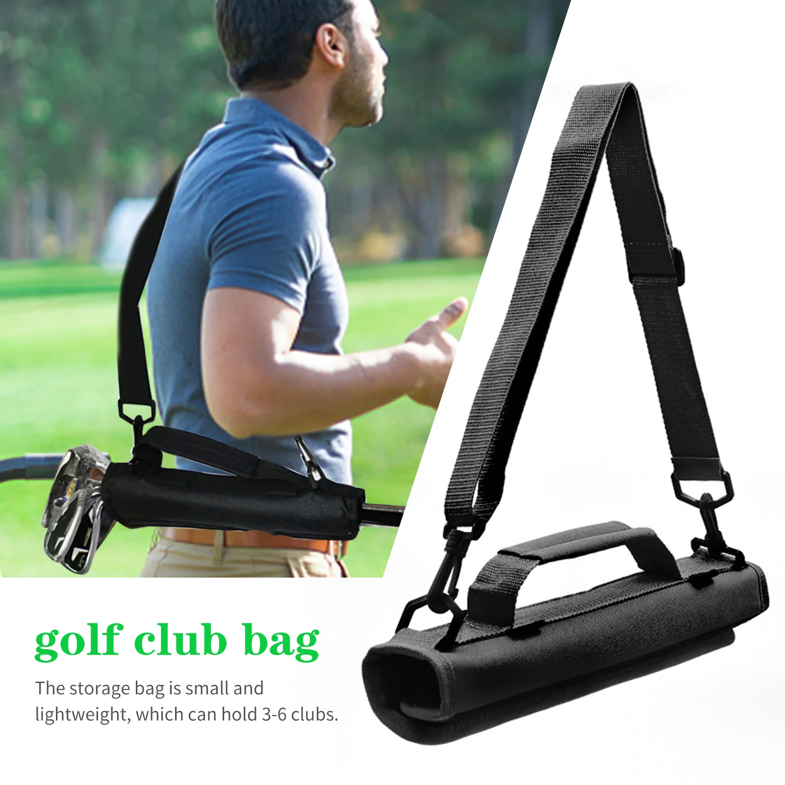 

Сумка для гольфа, легкая нейлоновая Сетчатая Сумка для хранения, дорожная сумка, чехол для тренировок по гольфу с регулируемыми лямками на п...
