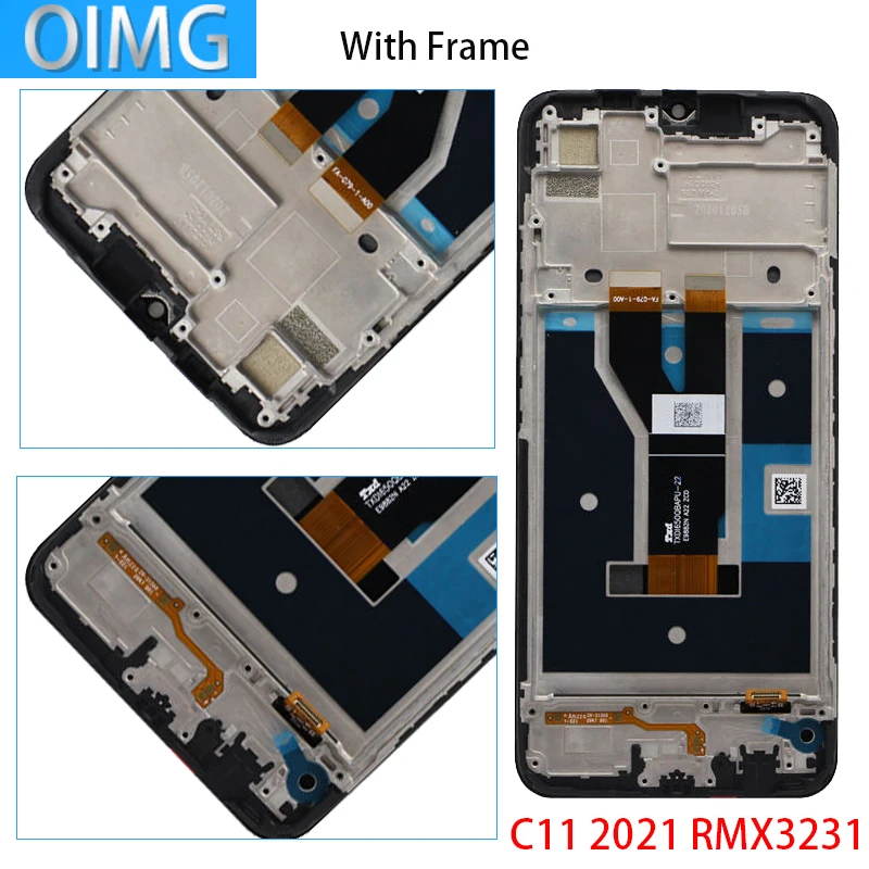 Фото Для OPPO Realme C11 2021 Оригинальный ЖК-дисплей с рамкой сенсорный экран панель дигитайзер Запасные части RMX2185 RMX3231 №5