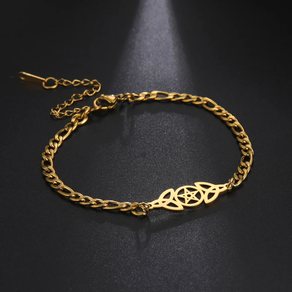 Teamer Винтажный женский браслет из нержавеющей стали подвеска коробка звено