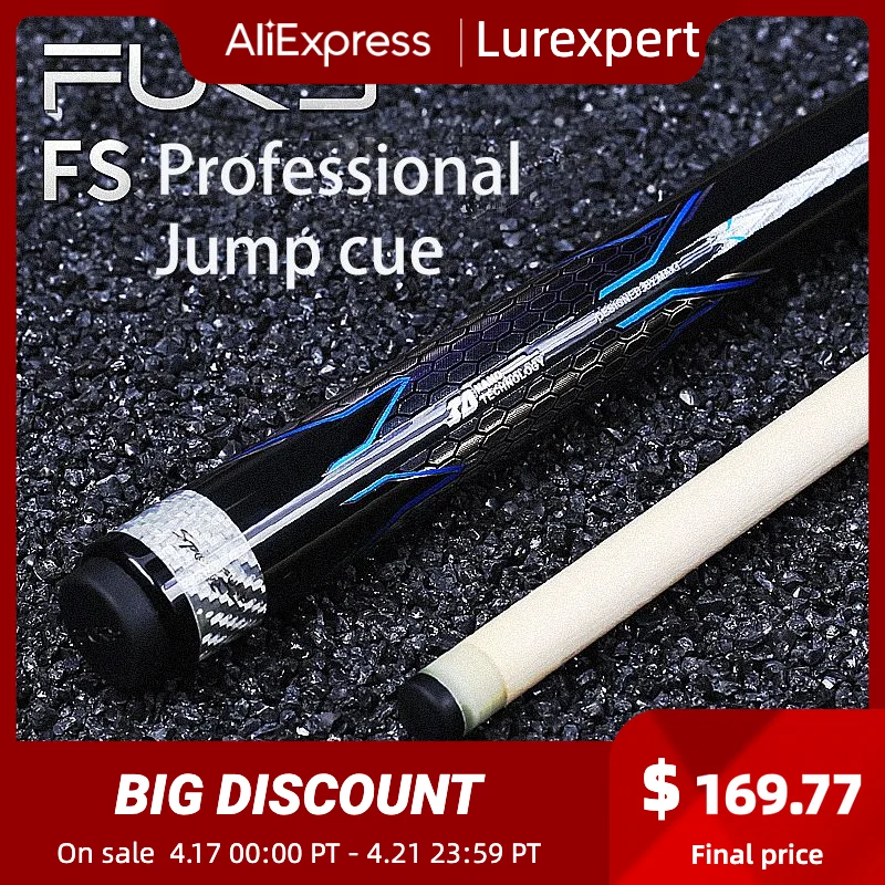 

FURY FS-PJ-1 Jump Cue 13mm G10 Tip Super Light Technology Shaft Wood Teeth High-end Feather Technology Wrap Professional Stick