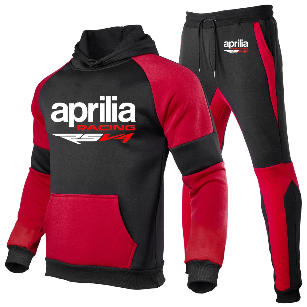 Спортивный костюм Aprilia Racing RSV4 мужской свитшот с капюшоном и брюки повседневная