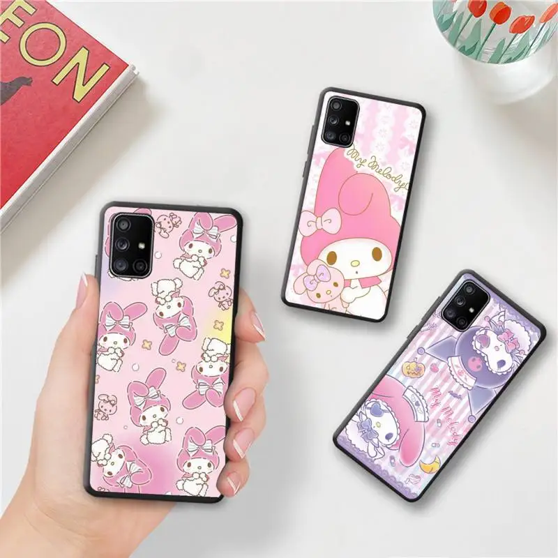 

My Melody Cute Cartoon Rabbit Phone Case For Samsung Galaxy A52 A21S A02S A12 A31 A81 A10 A30 A32 A50 A80 A71 A51 5G