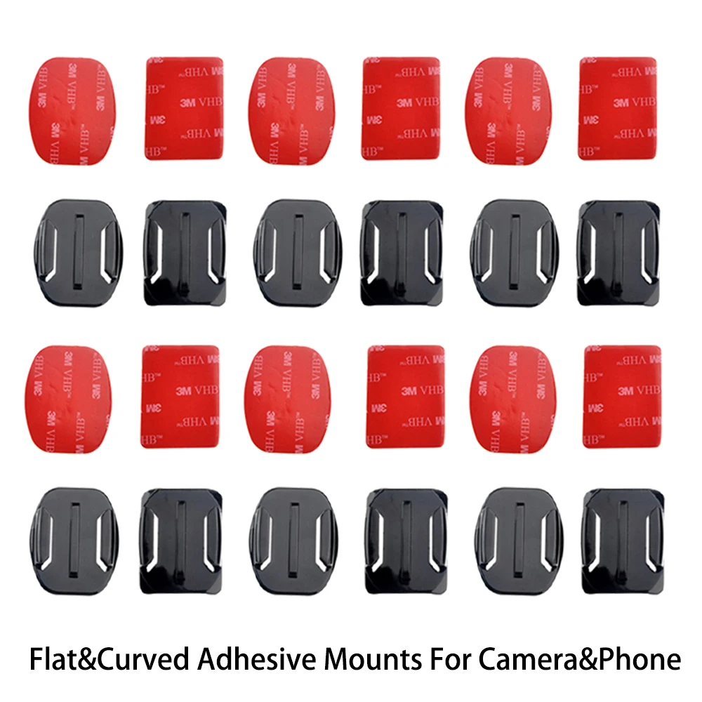 

GoPro Curved Flat Mounts 3M Sticky Pads for Go Pro Hero 10 9 8 7 6 5 4K Xiaomi Yi SJCAM GoPro Helmet Action Camera Accessories