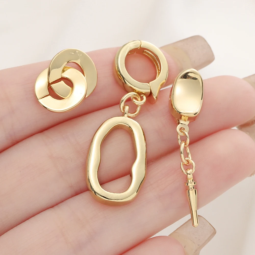 Позолоченный металлический медный ожерелье с застежкой