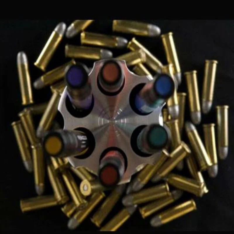 

Aluminum Revolver Cylinder Pen/Pencil Holder Metal 6-Shot Hand Gun Gift New
