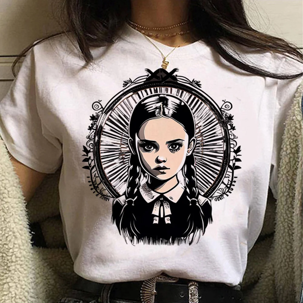 

Wednesday Addams t shirt women streetwear manga Japanese tshirt female funny graphic Japanese clothing