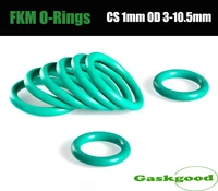 50pcs cs 1mm fkm green o ring seal gasket mechanical o ring seal washer od 3 10 5mm sealing ring repair