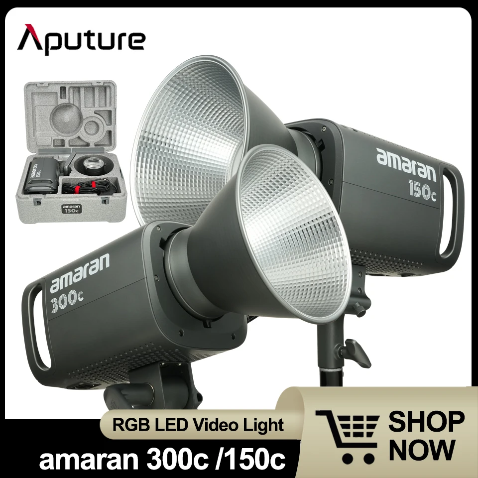 

Aputure Amaran 300c 300W LED COB Photography Light Amaran 150c 150W RGBWW Full-color Bowens Mount Video Light for Film Studio