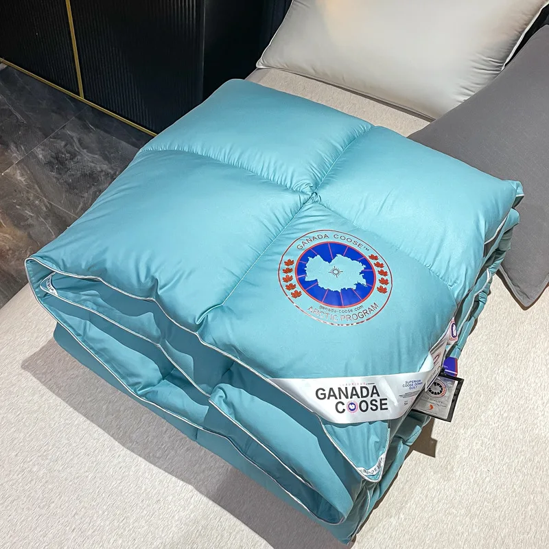 Летнее одеяло из белого гусиного пуха на осень Хлопковое для отеля мягкий утиный