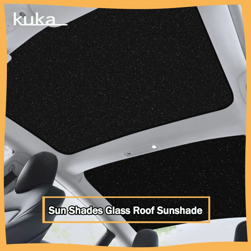 

New Split Upgrade Buckle Sun Shades Glass Roof Sunshade For Tesla Model Y 2021-22 Front Rear Sunroof Windshield Skylight