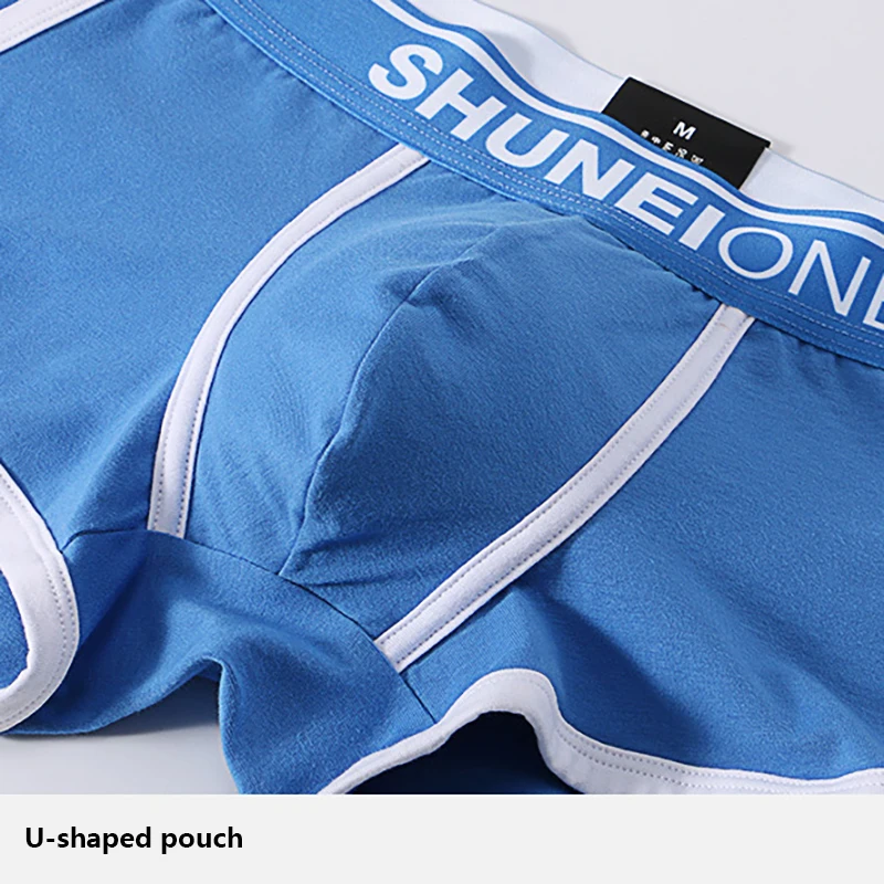 FK Fashion Dynamic Boxer Brief Casual Home Men's Cotton Underwear Low Waist Breathable Sports Male Underpants Sexy Shorts Boxers