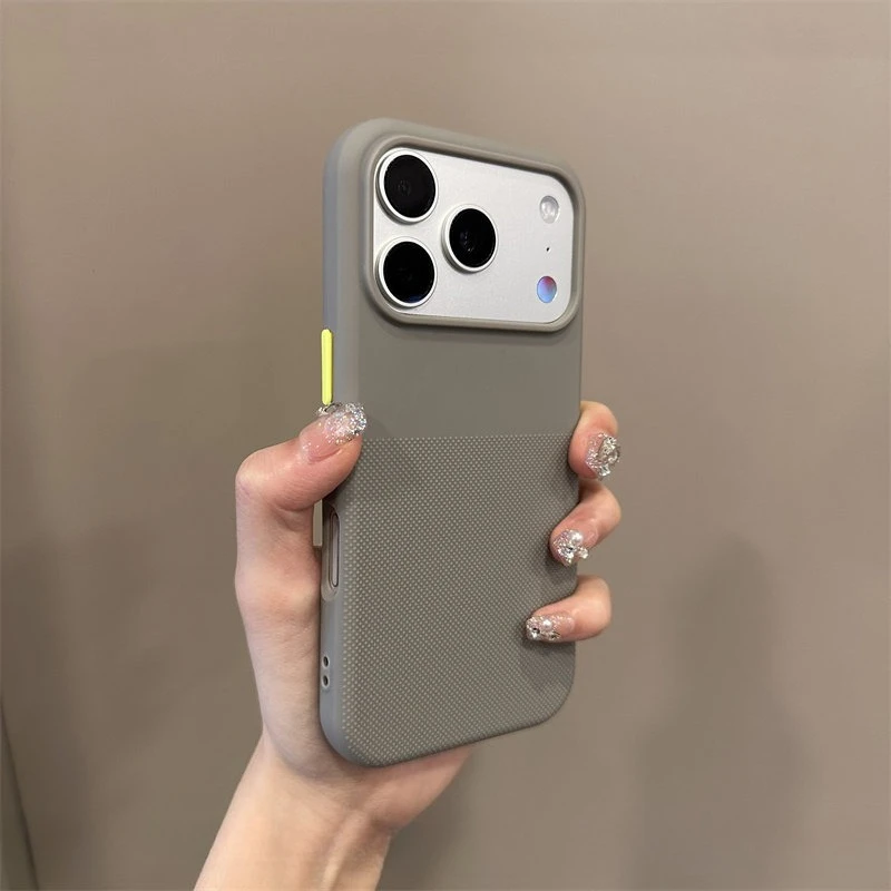 Фото Матовый чехол для iPhone 15 16 17 Pro Max Air с магнитным креплением, приятный на ощупь, оригинальный цвет, защитный фланелевый дизайн на задней крышке (Coque) №1