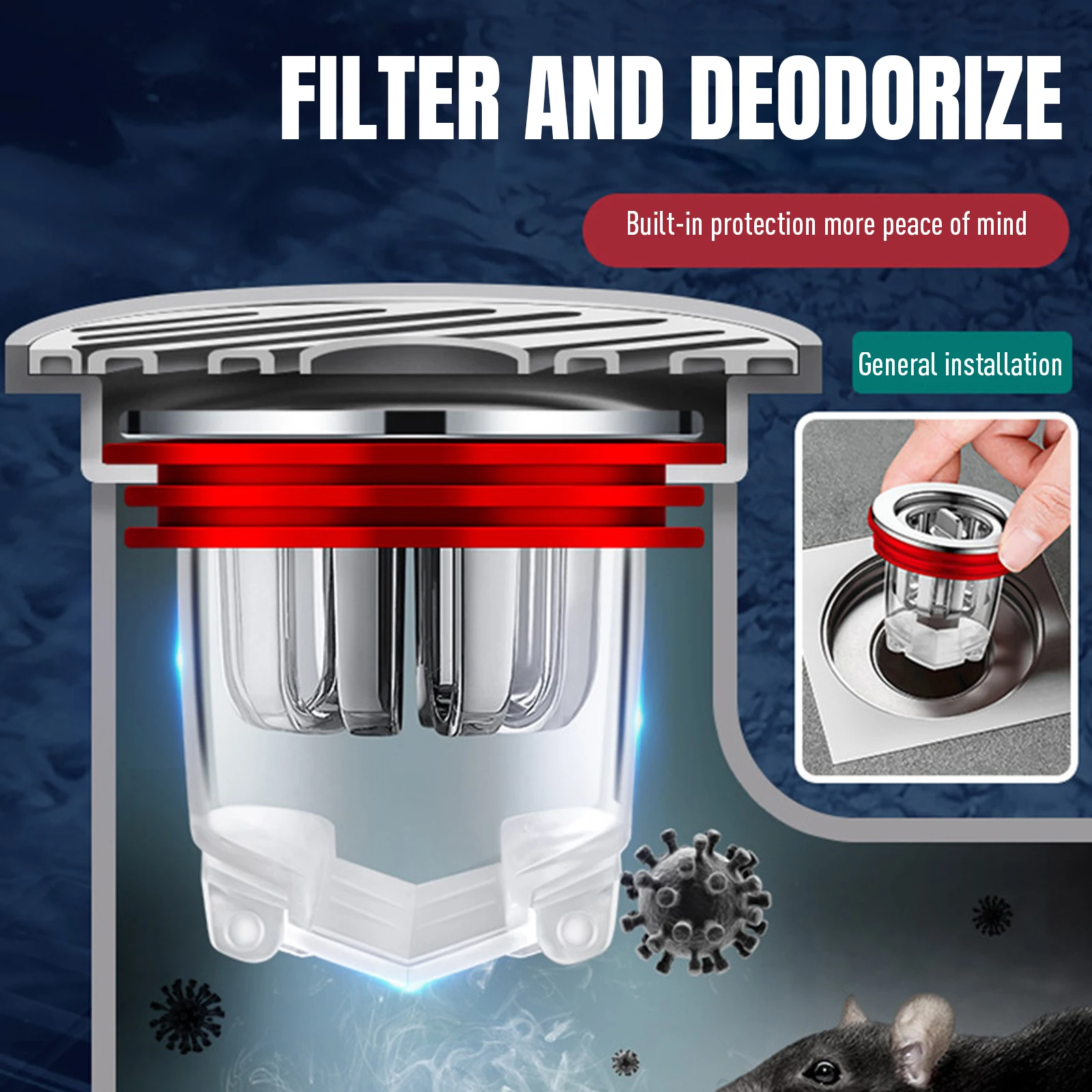

Floor drain deodorant universal inner core deodorant insect-proof artifact cover sewer toilet sewer fittings