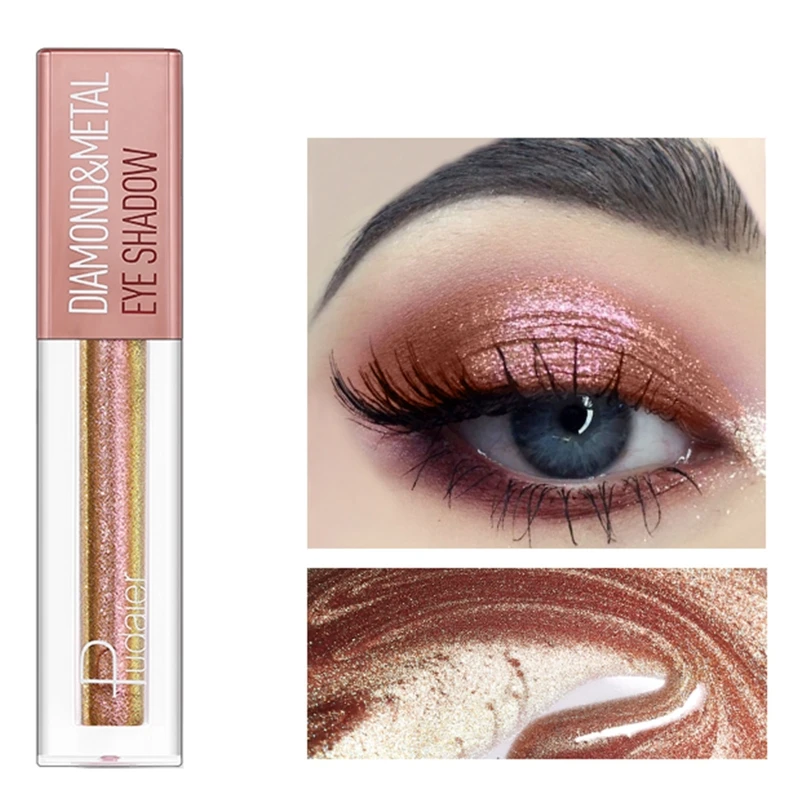 Жидкие тени для век мерцающие металлические цвета стойкий макияж глаз женщин и