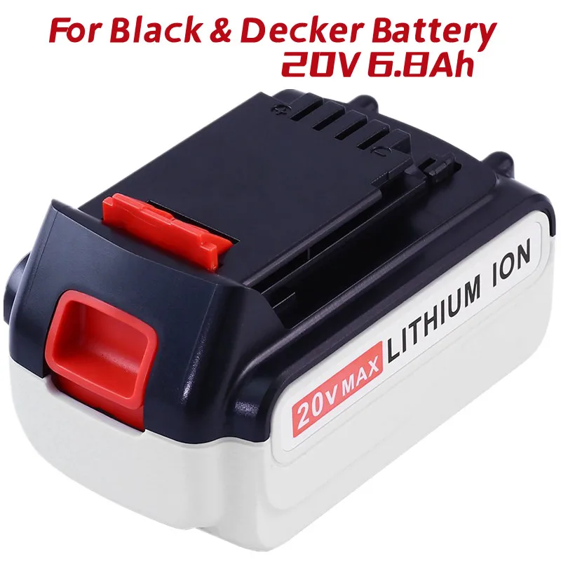 

6.8Ah 20V Replacement Battery for Black & Decker 20V Lithium Battery LB20 LBX20 LST220 LBXR2020-OPE LBXR20B-2 LB2X4020