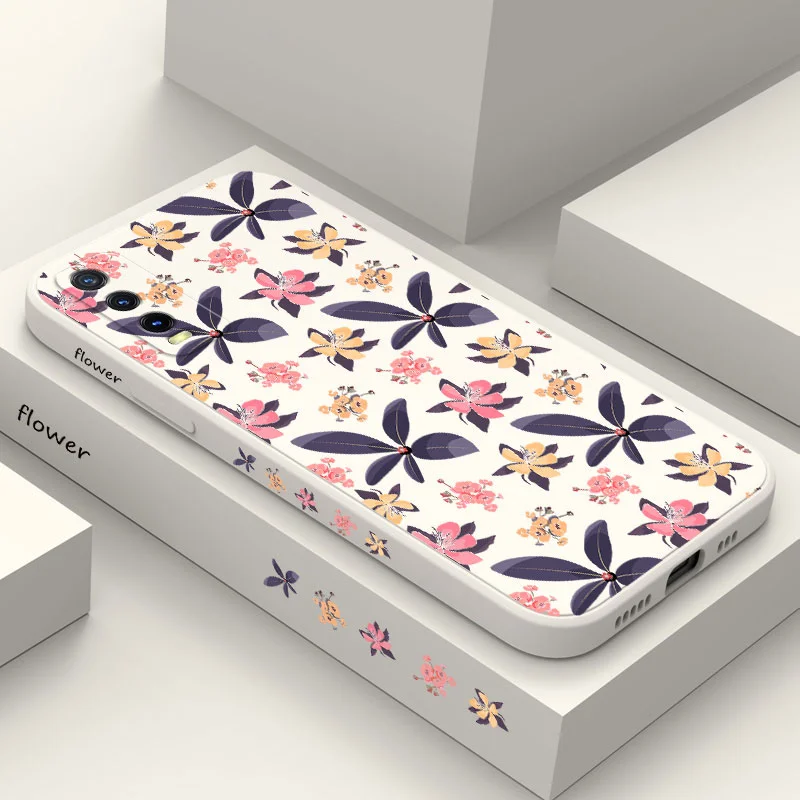 

Purple Flowers Case For VIVO Y20 Y20i Y20S Y30 Y50 Y33T Y11 Y12i Y12 Y12S Y15 Y17 Y19 Y21 Y21T V23 V23E V21 V20 S1 Pro 5G