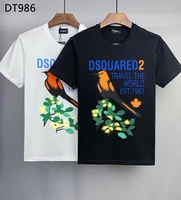 2022 new dsquared2 mens womens printed letters round neck short sleeve street hip hop cotton tee t shirt dt985