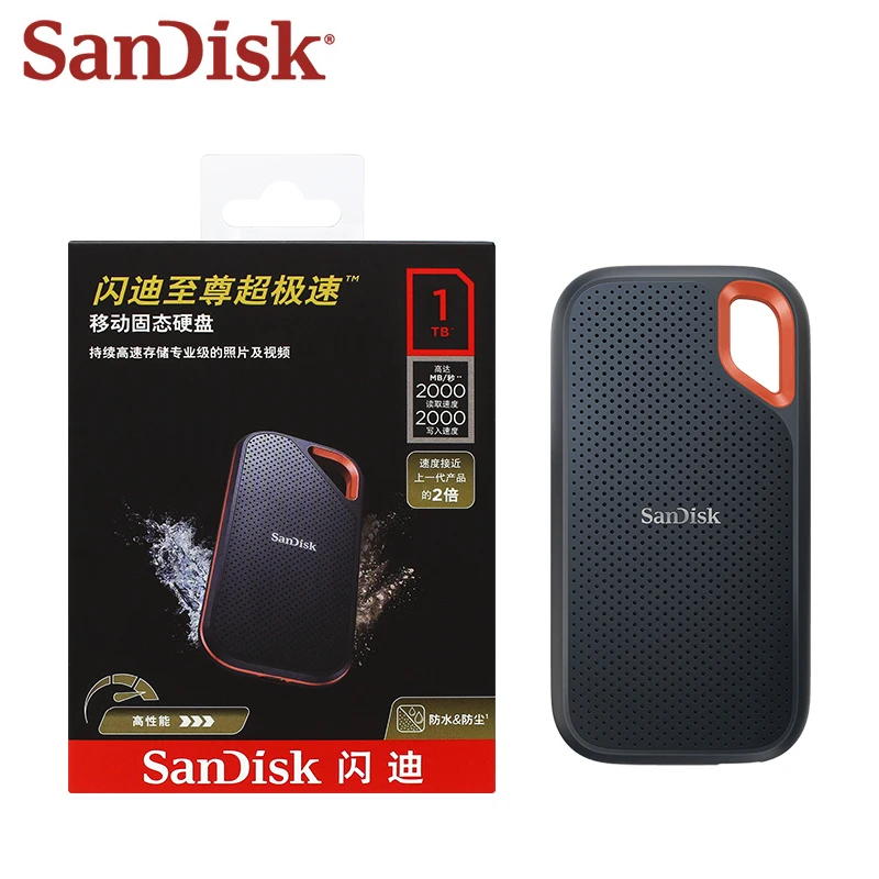 Оригинальный портативный SSD SanDisk Extreme E81 E61 E30 2ТБ 1ТБ 500ГБ USB 3.1 Type C/A внешний твердотельный диск.