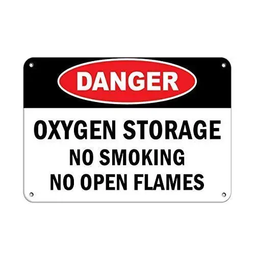 

Decor Kitchen Wall Decor Plaque Metal Sign 12 x 8 Inches Danger Oxygen Storage No Smoking No Open Flames Flammable Sign,Parking