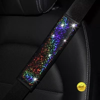 1pcs soft seat belt shoulder pads bling car accessories rhinestone seat belt shoulder protect pad cover cushion