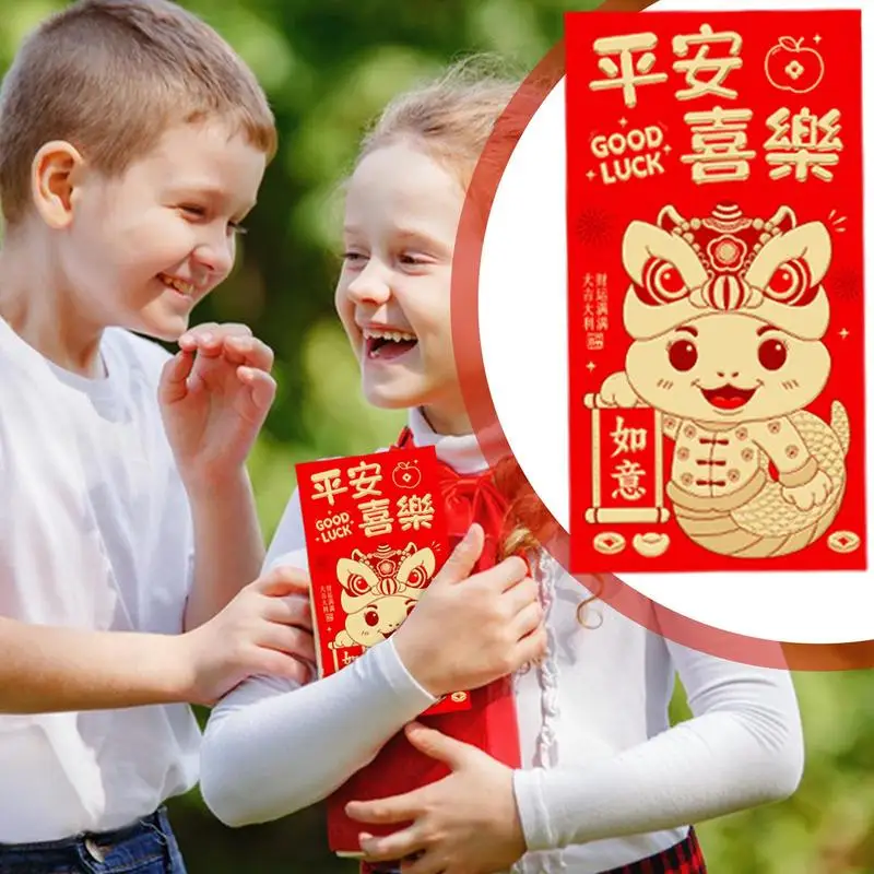 Конверты для денег Lucky Money 6X Hong Bao Красные конверты Легкие Китайские красные
