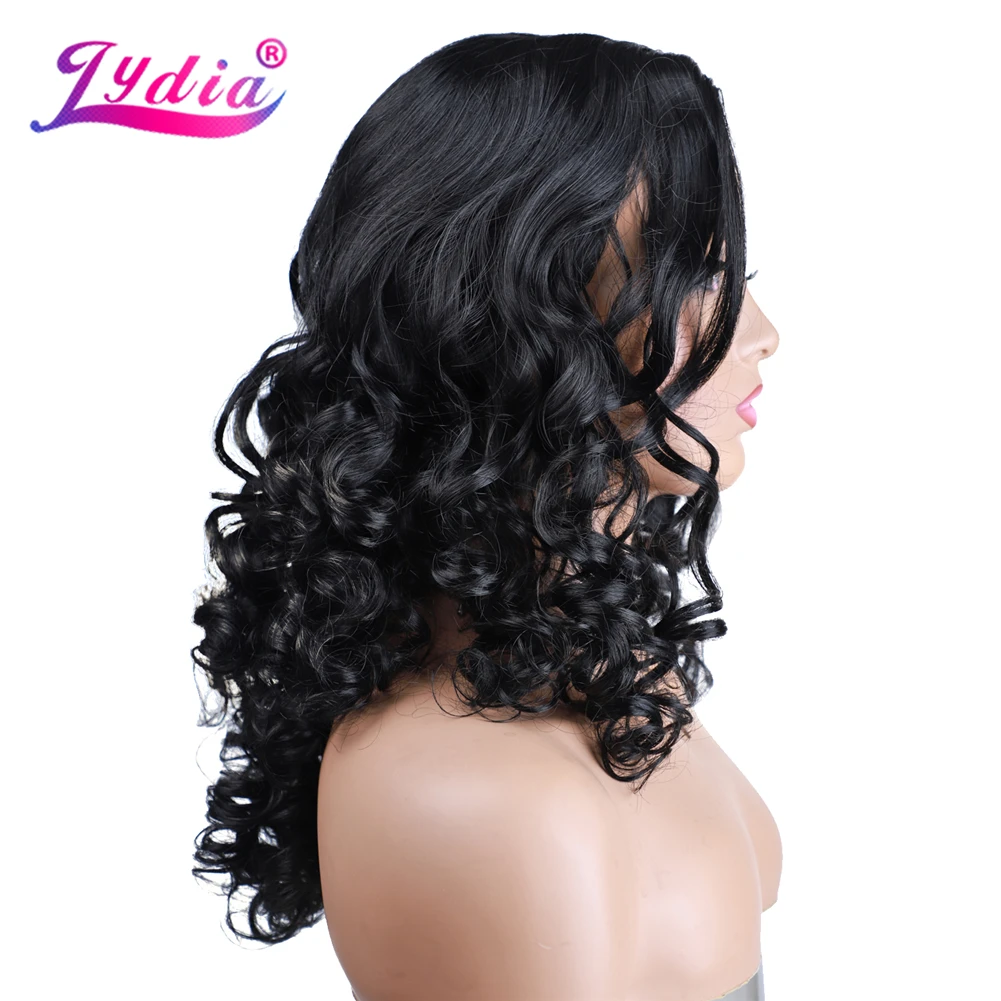 Lydia синтетические волосы хвост кудрявые парики боковой распад афроамериканские