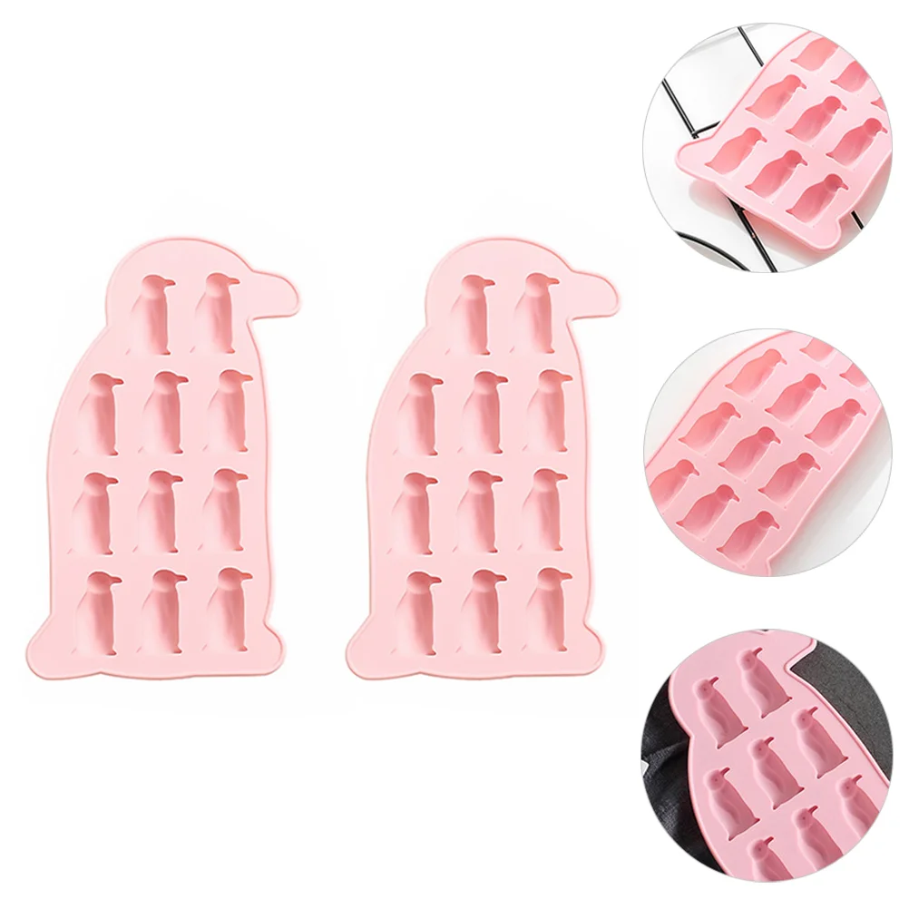 

Silicone Candy Chocolate Molds Holiday Baking Fudge Resin Penguin Ice Cube Tray Jungle Animal Trays