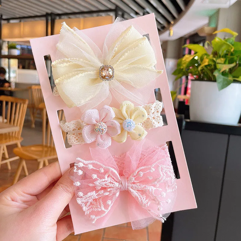 Повязки на голову с цветочной вышивкой для маленьких девочек