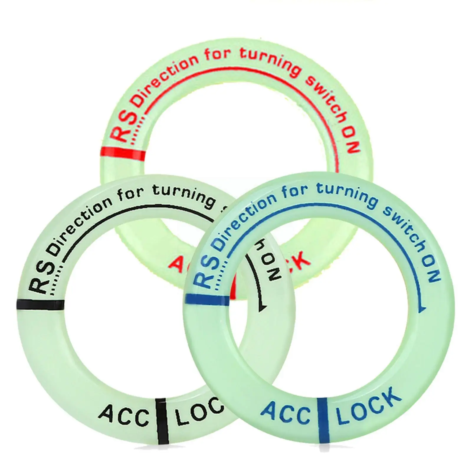 

Автомобильный переключатель зажигания светящийся стикер кольцо брелок флуоресцентная универсальная Наклейка 3d круг ночь автомобильное у...