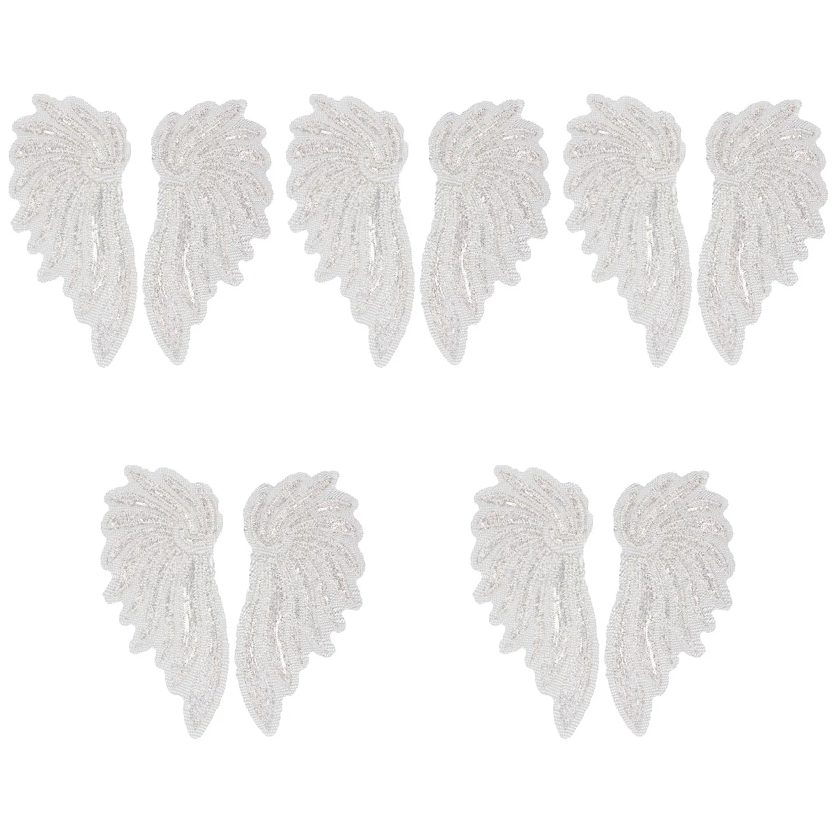 

5 пар, джинсовые нашивки с блестками и вышивкой