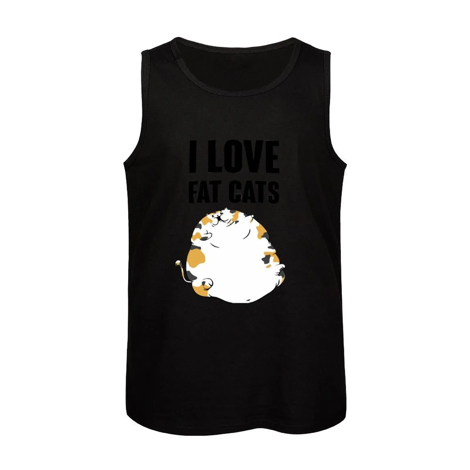 Фото Майка I LOVE FAT CATS для бега и занятий спортом, влагоотводящая, быстросохнущая №4